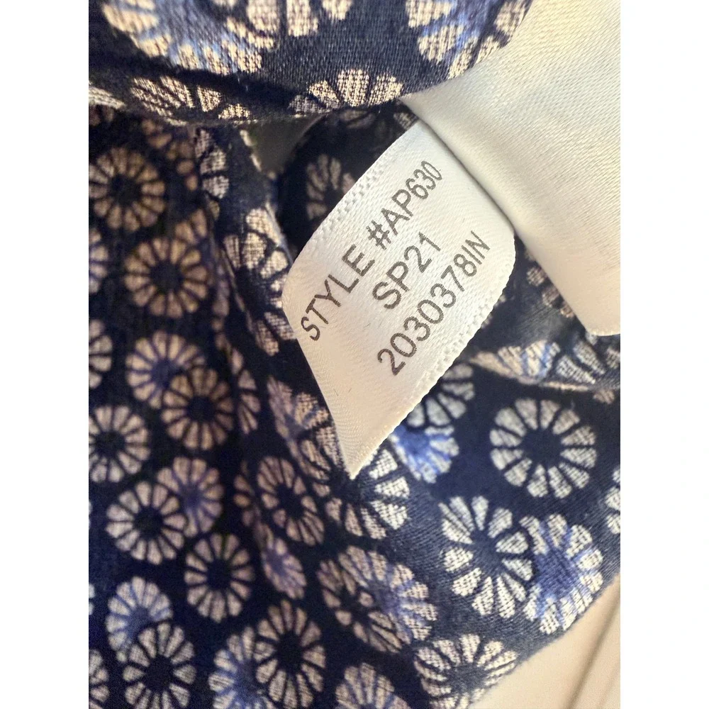 J.Crew Men's XL Slim Flex Washed Short Sleeve Button Down Shirt Blue Floral